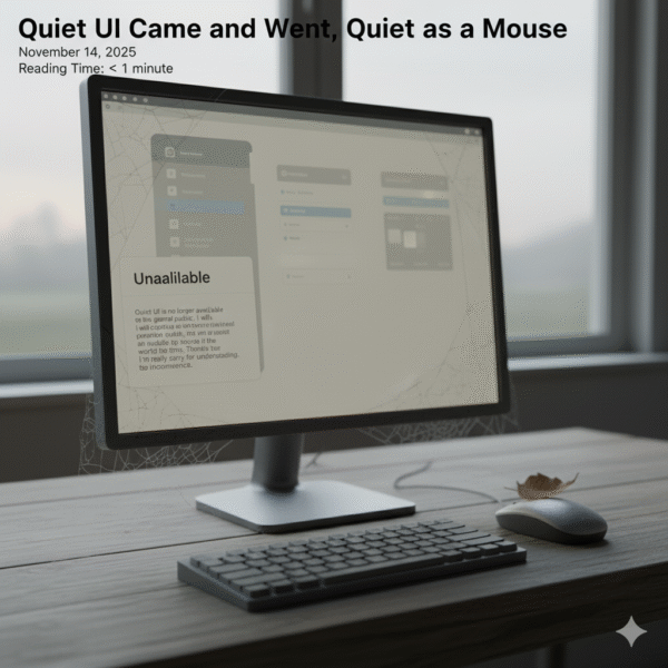 Quiet UI Came and Went, Quiet as a Mouse