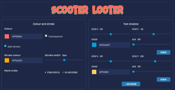 Toon Title Text Generator